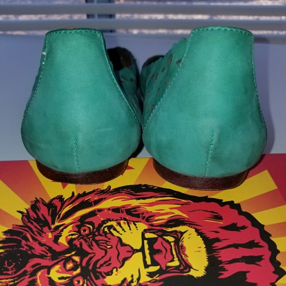 Jeffrey Campbell Green Flower Flats - Picture 3 of 7
